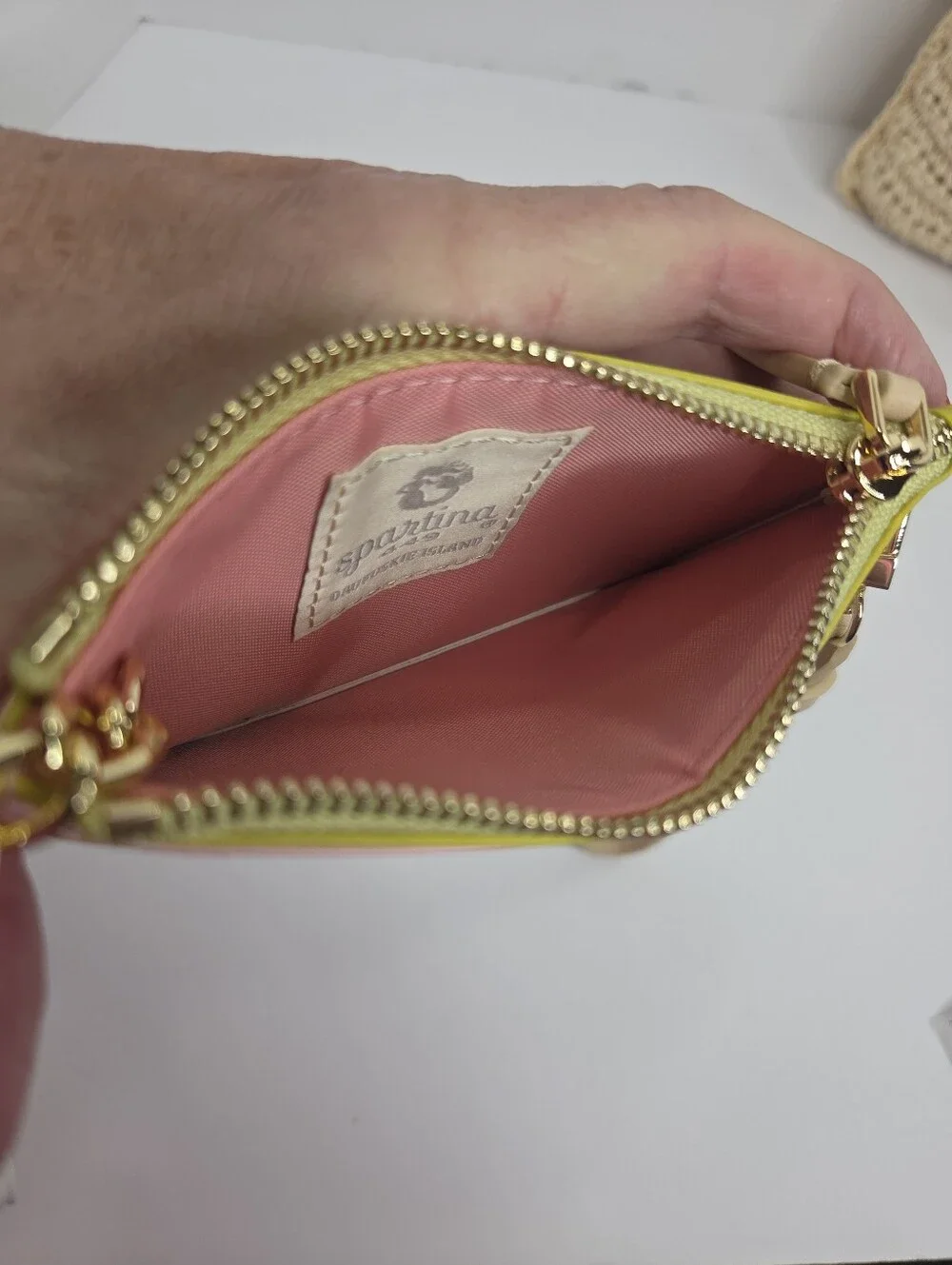 Spartina 449 Slim Card Zip Coin Purse Castillo Tropical Wristlet NWT